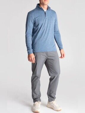 Birddogs Stretch Khakis Classic Fit Size 38x32 in Gray Performance Casual Golf